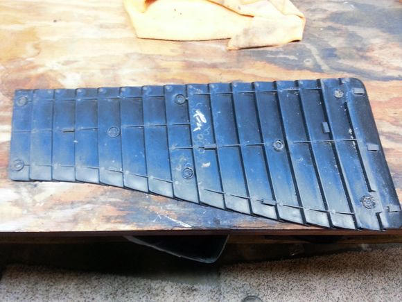 All of the studs removed, ground down, and holes prepped.