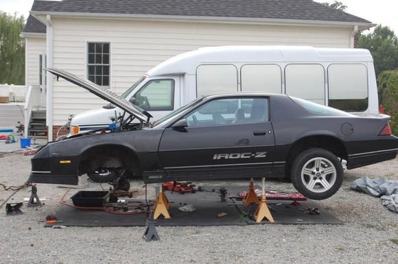 K-member, all steering, exhaust, and trans removed removed