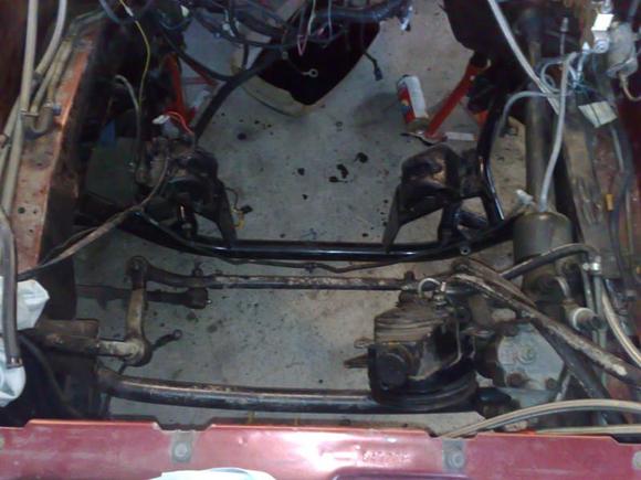 center link clerance. I had to flip the center link around to get the tublar x-member in place