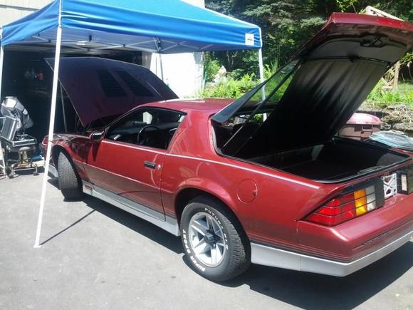 thanx Geico thank God i had full coverage this is a new car, a primo 1987 z28 with 61000 org miles  i dont have the heart to rip the motor out   but the performance trans from my crashed 1986 it going in  this car