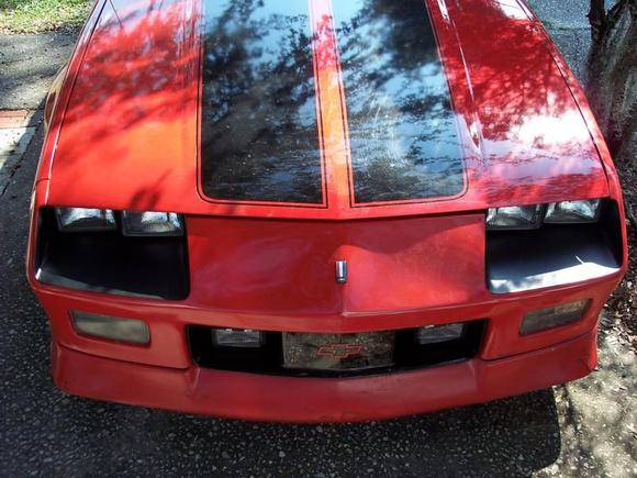 92 Camaro RS Body Front Black Painted Headlight Pockets