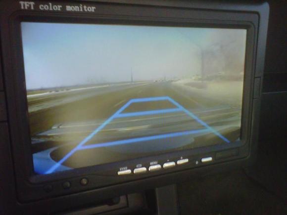 back up cam on while driving