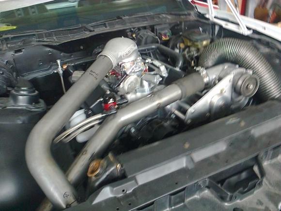 Home made brackets n tubes in place