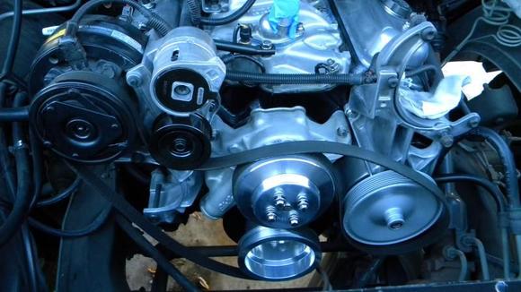 I actually did away with the steel pulley brackets and went with the F-body pulley system.  This is on my K1500 and there is about 1/4" lateral difference between the truck and the car pulleys.  When I went with the car brackets I had to use the car pulleys.  I also did away with the CS-130 alt. in favor of the CS-144 alt.