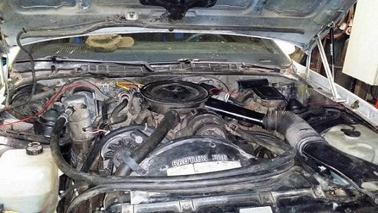 Engine compartment when purchased