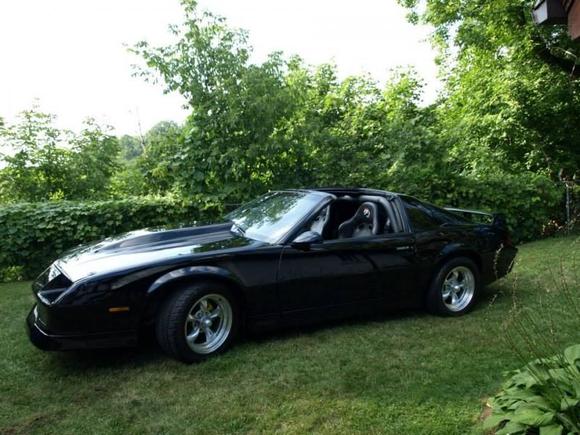 Freshly painted Ferrari Black