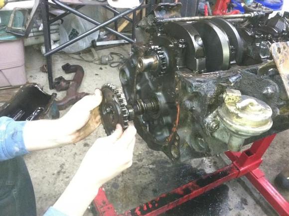 Remember to pull the fuel pump BEFORE the camshaft.