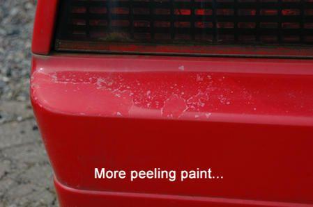 Clearcoat is shot on this car. It's peeling up everywhere.