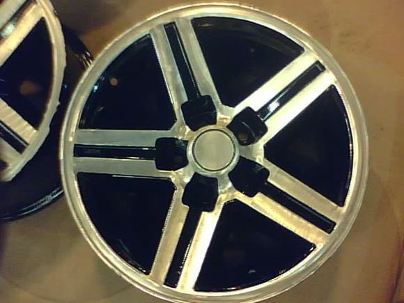 rim after powder coating