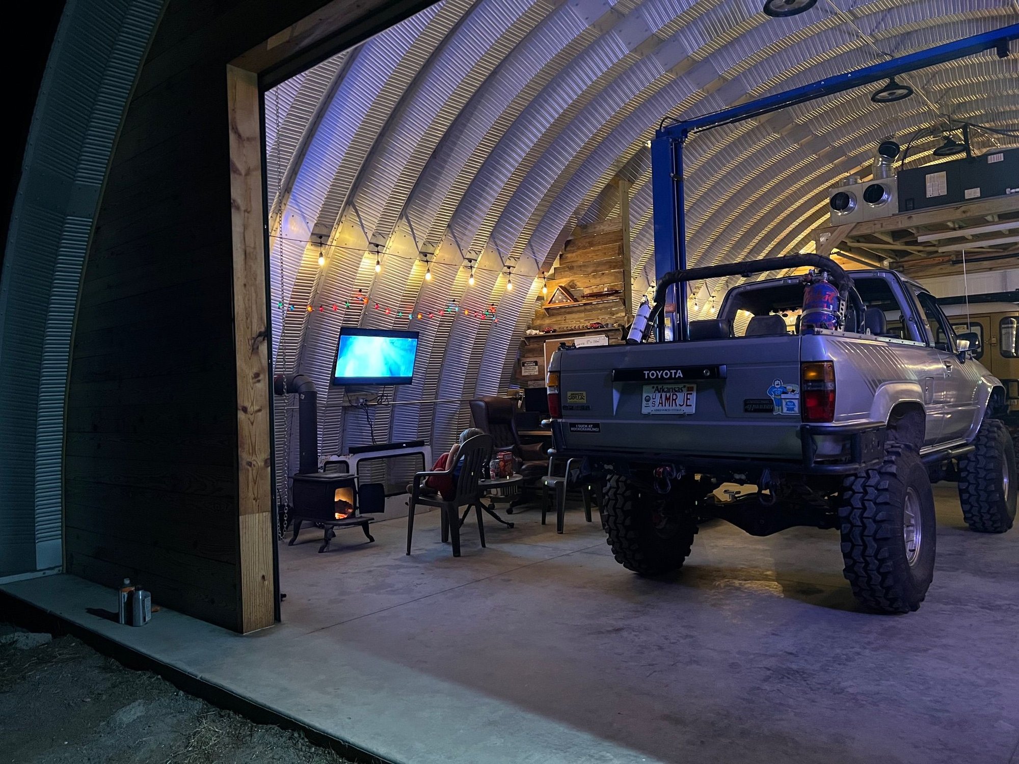 pulled her into the shop for start gutting