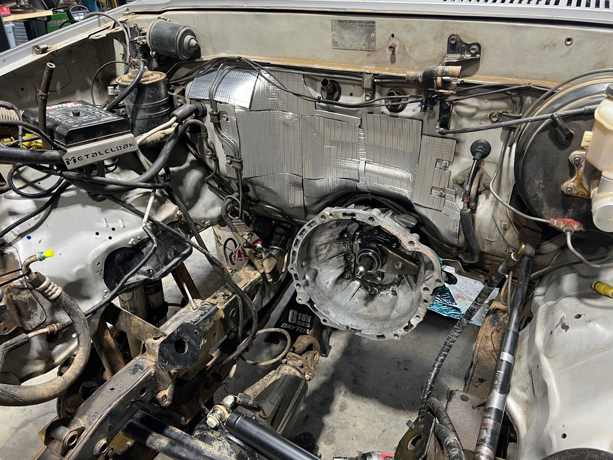 some heat shielding on the firewall