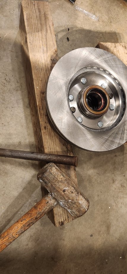 Did the other rotor last night. Saved my impact and did them all by hand with blocks of wood, hammer and piece of 1