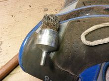 using this brush inside the holes Juuust fits you can see where its polishing itself on the mounts