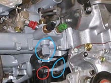 Alright guys here's a pic i found on Google, the two blue circles i have found the answer to (as shown in the picture) still looking for where the tube in the red circle goes.  As you can see they come off of the passenger side timing cover under the EFI system