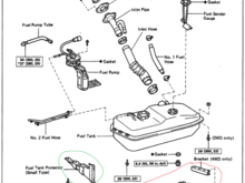 Fuel tank parts.