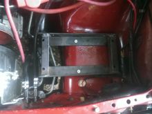 support bracket (ugly as sin, but I didn't even weld it....just grabbed it out of the scrap bin at the shop)