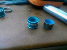 LCE PRO seals on left, correct stock seals on the right