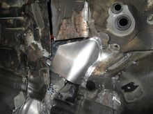 but at the same time not intrude too deeply into the eventual A/C evaporator box.