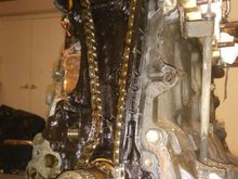 22RE Rebuild: Timing cover off.