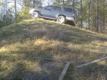 up a hill