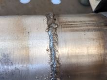 Welding the step down from 2.5OD-->ID on to the cat