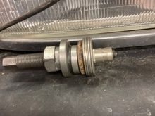 Using my Power steering pulley tool to crush the Rivnuts