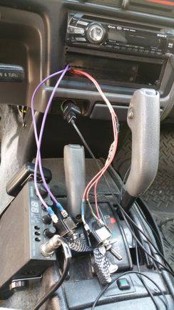 The guts of the switch setup. I had previously used plastic to fabricate a switch housing, today I used some 16 gauge aluminum.