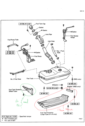 Fuel tank parts.