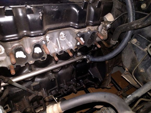 Heater core return relocation.