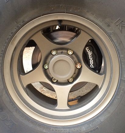 I couldn't resist, the wheel/brake combo just looks so good where there should only be rusty drum.  Huge thank you to Dustin at FN Wheels for getting these things up to Corey in time for my pickup.