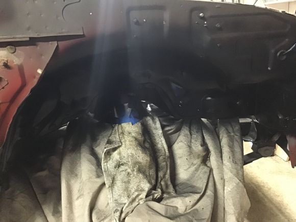 Fender wells repainted with some bed liner spray