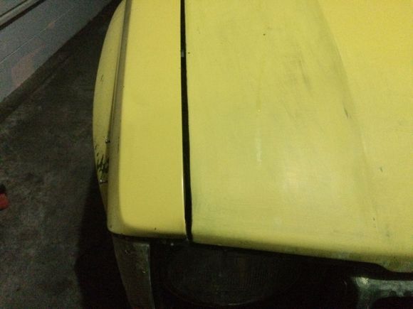 I've done the top of the passenger fender and a spot on the hood.