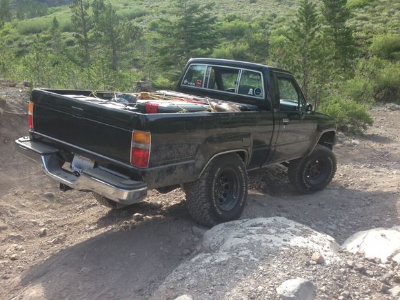 En route out from a backcountry camping trip