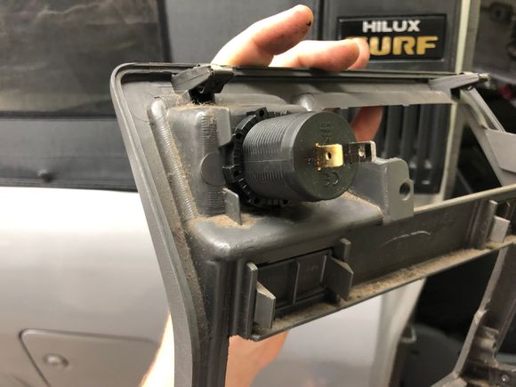 new outlet, i had to dremel a small amount out to fit it.  