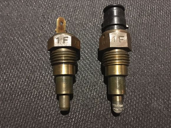 The electrical connector side of the one on the left rotates a little and the sensing tip looks to be damaged. Obviously not a good thing.