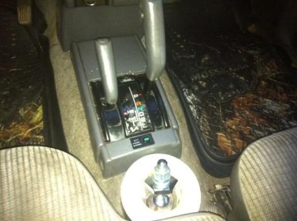 Duct tape and trailer hitch.