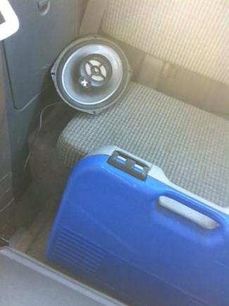 Speaker behind passenger's seat. 6x9
