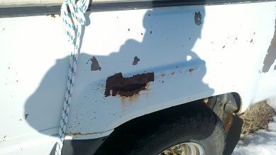 only rust on the truck