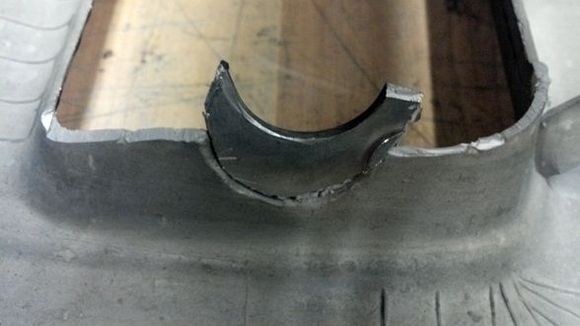 A view from the back of the weld ... before this side got welded