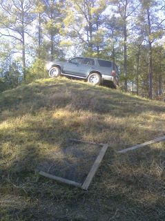 up a hill