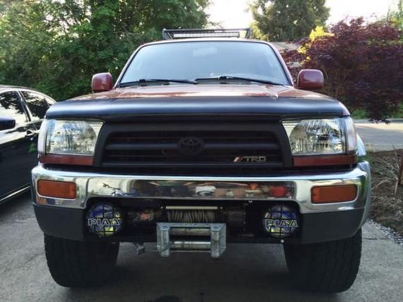 Tucked the winch in the stock bumper