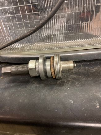 Using my Power steering pulley tool to crush the Rivnuts