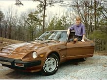 This is the culprit car! Me by my 1981 ZedX in 1987. If not for this car, I'd probably be just another Mustang owner. Don't ya dig the mullet?