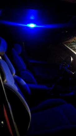 Replaced old dome light with a 12 smd led panel in ultra blue