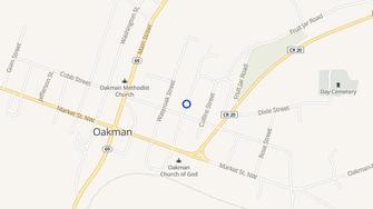 Map for Oakman Terrace Apartments - Oakman, AL