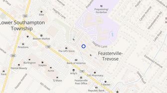 Map for Top Of The Hill Apartments - Feasterville Trevose, PA