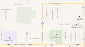 Map for Oakwood Apartments - Gonzales, LA