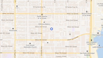 Map for Bridgeport Plaza Apartments - San Pedro, CA