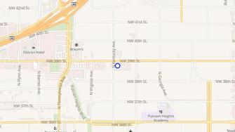 Map for Putnam Heights Plaza Apartments - Oklahoma City, OK