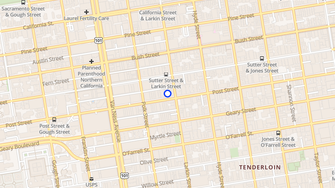 Map for 1020 Post Apartments  - San Francisco, CA